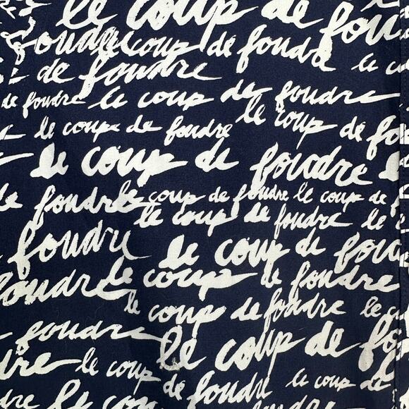 Chico's Size 1 No-Iron Love at First Sight Caroline Button Down Shirt Blue White - Picture 5 of 7